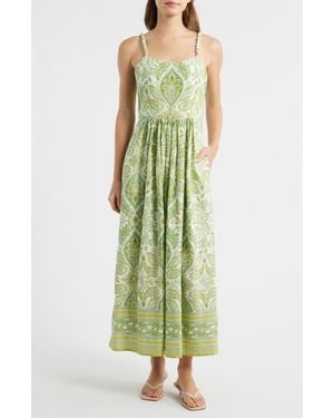 City Blues Paisley Print Maxi Dress - Green