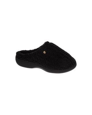Badgley Mischka Sparkling Ribbon Slippers - Black