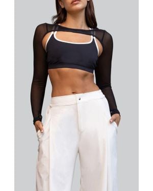 Heroine Sport Sheer Shrug - Black