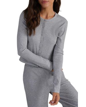 Rhone Livluxe Rib Cardigan - Gray