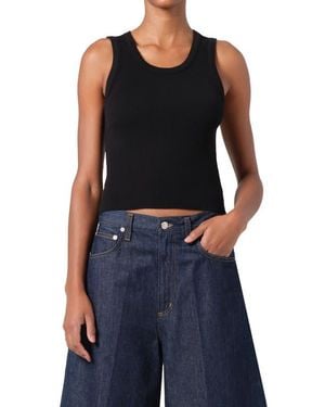 Agolde Poppy Shrunken Rib Tank - Black