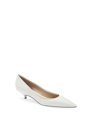 The Row Liiisa Two Pointed Toe Kitten Heel Pump - White