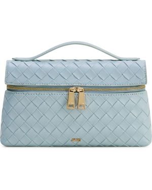 JW PEI Thea Woven Faux Leather Top Handle Crossbody Bag - Blue