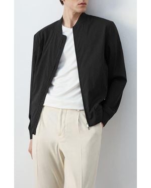 Mango Bomber Jacket - Black