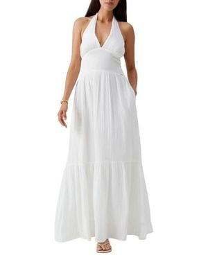Melissa Odabash Shay Halter Cover-Up Dress - White