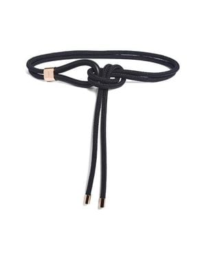 Max Mara Targa Knotted Leather Belt - Black