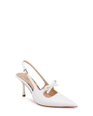 Badgley Mischka Zaya Pointed Toe Slingback Pump - White