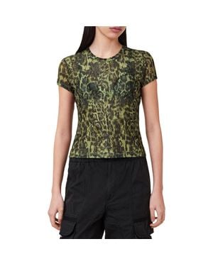 AllSaints Ellie Mesh T-Shirt - Green