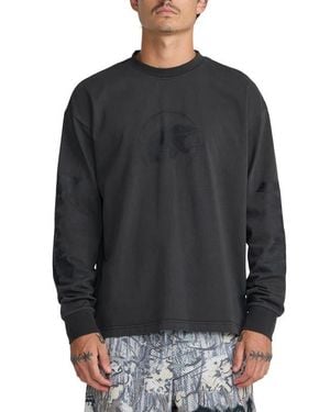 RVCA X Tapout Long Sleeve Heavyweight Cotton Jersey Graphic T-Shirt - Black