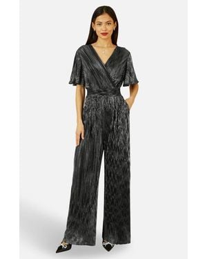 Yumi' Pleated Jumpsuit - Blue