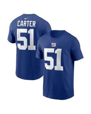 Nike Abdul Carter New York Giants Name & Number T-Shirt - Blue