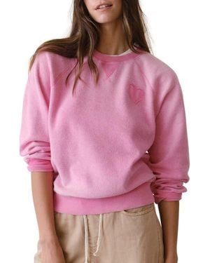 Marine Layer Cloud 9 Reversible Cotton Blend Sweatshirt - Red
