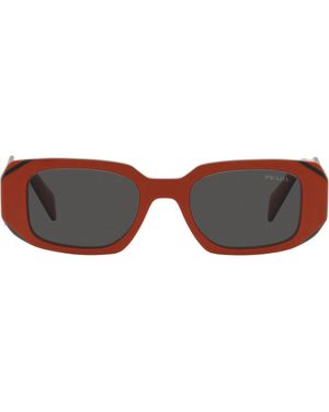 Prada Runway 49mm Rectangular Sunglasses - Brown