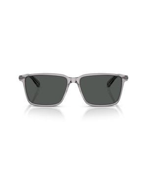 Brooks Brothers 57Mm Rectangular Sunglasses - Multicolor