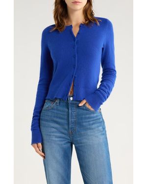 RE/DONE Cashmere Crewneck Cardigan - Blue