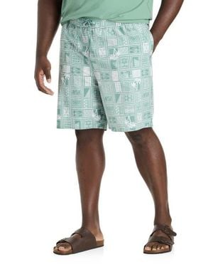 Society of One by DXL Big & Tall Cabana Performance Shorts - Blue