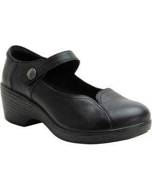 Alegria By Pg Lite Saylar Mary Jane Wedge Heel Shoe - Black