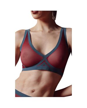 EBY Sheer Mesh Bralette - Red