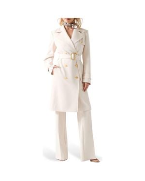 Marciano Jasmine Double Breasted Trench Coat - Natural