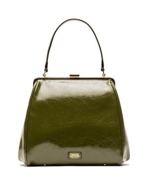 Frances Valentine Katherine Frame Leather Handbag - Green