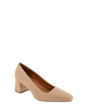 Andre Assous Amelia Block Heel Pump - Brown