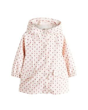 Next Kids' Print Waterproof Hooded Jacket - White