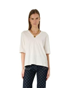 Gerard Darel Marisa V-Neck Short Sleeve T-Shirt - White