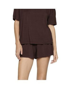 Eberjey Gisele Stretch Modal Pajama Shorts - Black