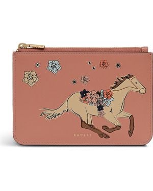 Radley Kentucky Derby Spring 2026 Horse Small Ziptop Coin Purse - Pink