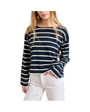 La Ligne Long Sleeve Breton Tee - Blue