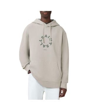AllSaints Tierra Logo Graphic Hoodie - Gray