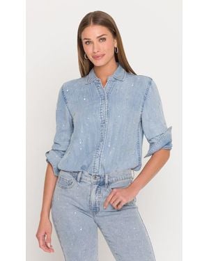 Generation Love Marcello Embellished Denim Shirt - Blue