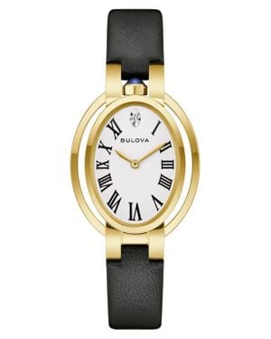 Bulova Rubaiyat Ella Fitzgerald X Apollo Leather Strap Watch, 28.8Mm - Metallic