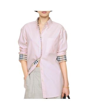 Burberry Relaxed Fit Cotton Oxford Shirt - Purple