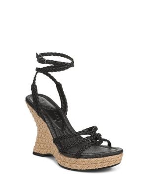 Sam Edelman Mindie Espadrille Ankle Strap Platform Wedge Sandal - Black