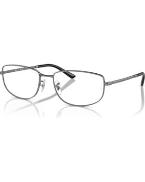 Ray-Ban 56Mm Irregular Optical Glasses - Metallic