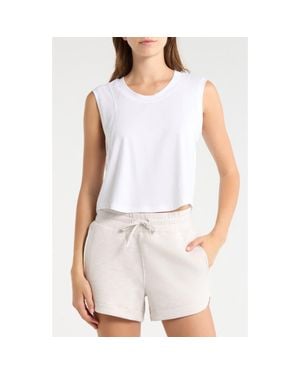 Mpg Pima Cotton Crop Tank - White