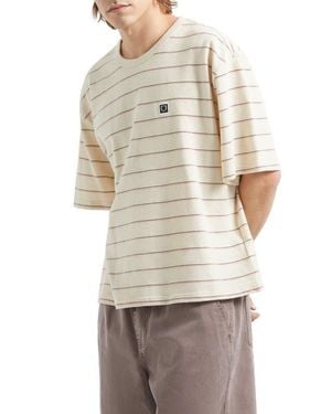 Brixton Boxy Shield Stripe Piqué T-Shirt - Natural