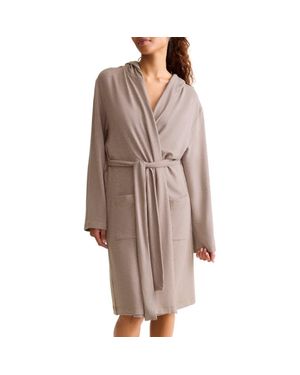 Fleur't Hooded Robe - Brown