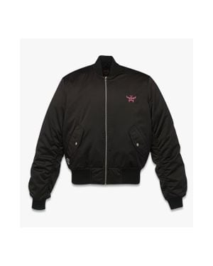 MCM X Snipes Satin Bomber Jacket - Black