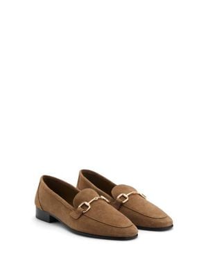 Mango Moc Toe Loafer - Brown