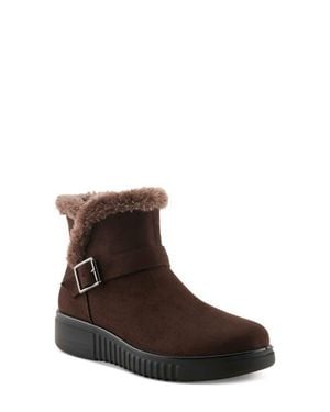 Flexus by Spring Step Badisco Faux Fur Bootie - Brown