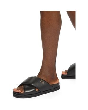 Kurt Geiger Baron Cross Strap Slide Sandal - Black