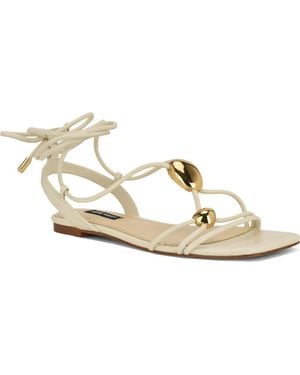 Nine West Niraa Ankle Wrap Sandal - Metallic