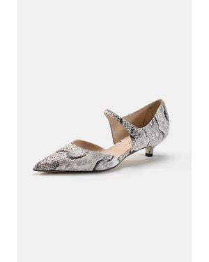 Bells & Becks Nadia Kitten Heel Mary Jane Pump - White