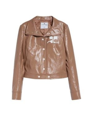 Courreges Re-Edition Vinyl Jacket - Brown
