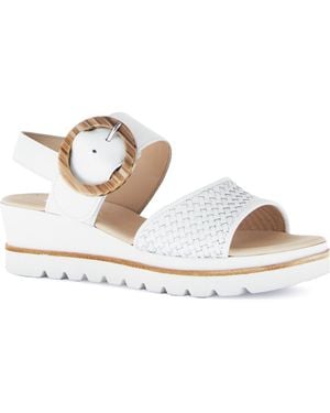 Gabor Strappy Slingback Wedge Sandal - Metallic
