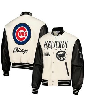 Pleasures Chicago Cubs Full-Snap Varsity Jacket - Black