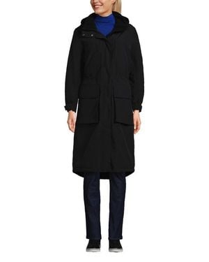 Lands' End Squall Waterproof Insulated Winter Stadium Coat - Black