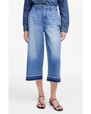 Madewell Release Hem High Waist Denim Culotte Jeans - Blue